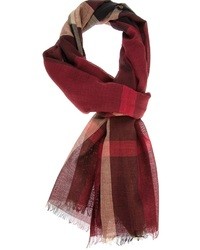 Burgundy Plaid Scarf