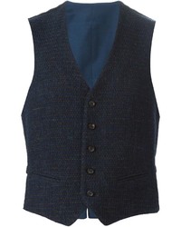 Navy Wool Waistcoat