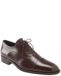 Dark Brown Leather Oxford Shoes