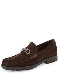 Dark Brown Suede Loafers