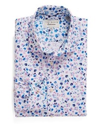 Light Violet Print Dress Shirt