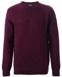 Dark Purple Crew-neck Sweater