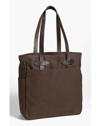 Dark Brown Canvas Tote Bag