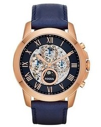 Navy Leather Watch