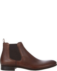 Dark Brown Leather Chelsea Boots