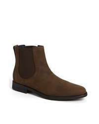Dark Brown Suede Chelsea Boots