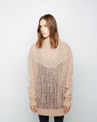 Tan Knit Oversized Sweater