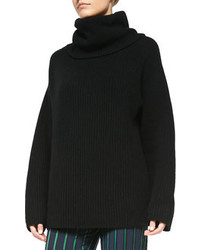 Black Knit Oversized Sweater