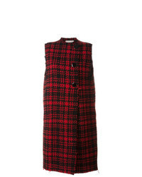 Burgundy Sleeveless Coat