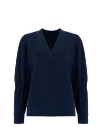 Navy Long Sleeve Blouse