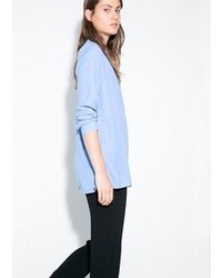 Light Blue Long Sleeve Blouse