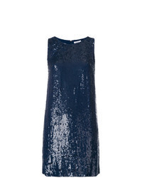 Navy Sequin Shift Dress