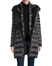 Charcoal Puffer Coat