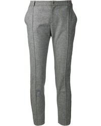Grey Wool Skinny Pants