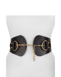 Black and Gold Leather Belt