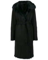 Black Fur Collar Coat