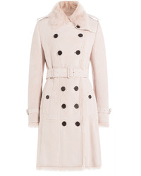 Pink Fur Collar Coat
