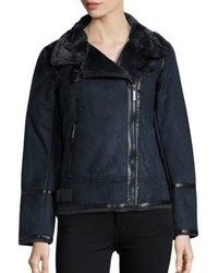 Navy Shearling Jacket