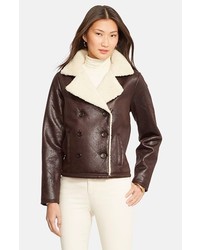 Dark Brown Shearling Jacket