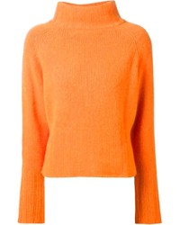 Orange Knit Turtleneck