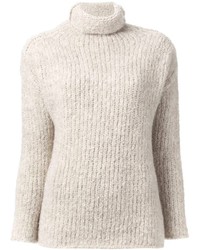 Beige Knit Turtleneck