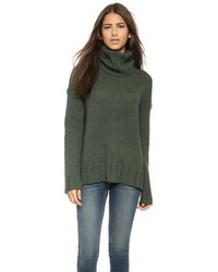 Dark Green Knit Turtleneck