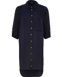 Navy Shirtdress