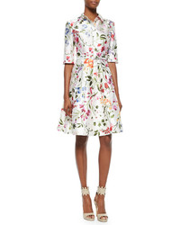 White Floral Shirtdress