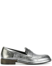 Silver Leather Loafers