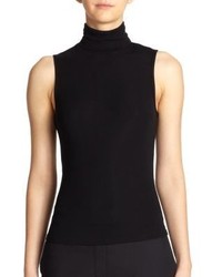 Black Sleeveless Turtleneck