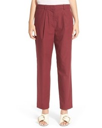 Burgundy Tapered Pants