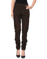 Dark Brown Tapered Pants