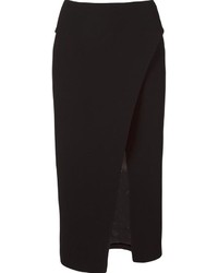 Black Slit Midi Skirt