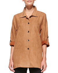 Tan Suede Dress Shirt