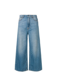 Blue Denim Wide Leg Pants