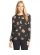 Black Floral Long Sleeve Blouse