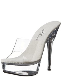 Clear Rubber Heeled Sandals