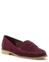 Burgundy Suede Loafers