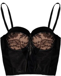 Black Lace Bustier Top