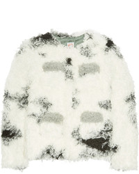 White and Black Fur Jacket