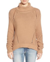 Tan Knit Turtleneck