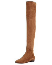 Tobacco Suede Over The Knee Boots