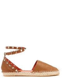 Tan Leather Espadrilles