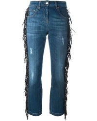Blue Fringe Jeans
