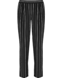 Black Vertical Striped Skinny Pants