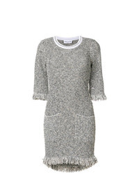Grey Tweed Shift Dress