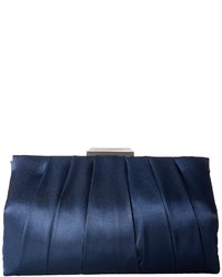 Navy Satin Clutch