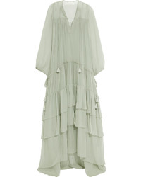 Mint Silk Maxi Dress