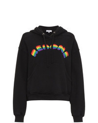 Black Print Hoodie