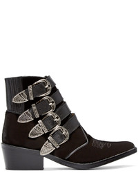 Black Velvet Ankle Boots